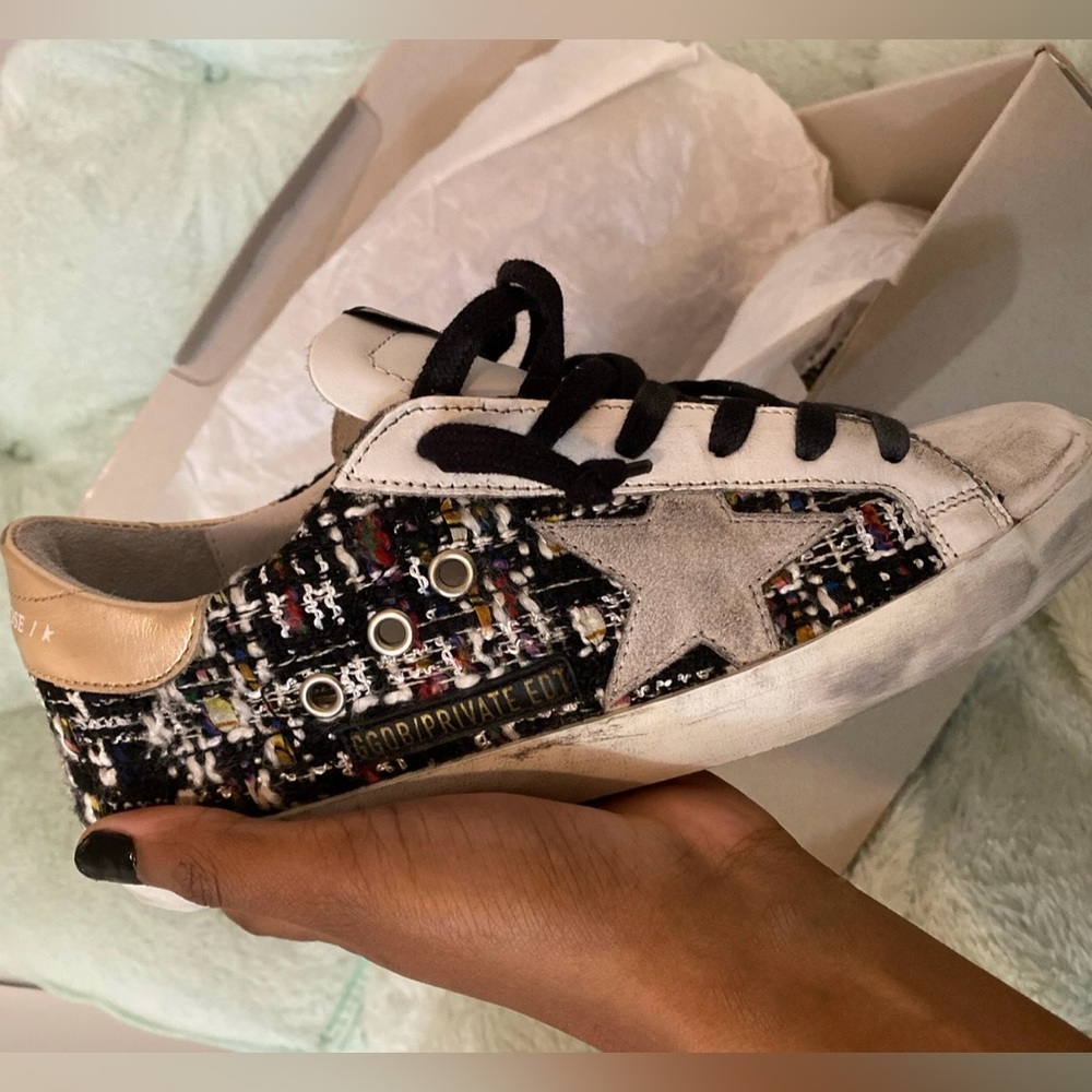 Golden Goose Women's Multicolor Tweed Sneakers